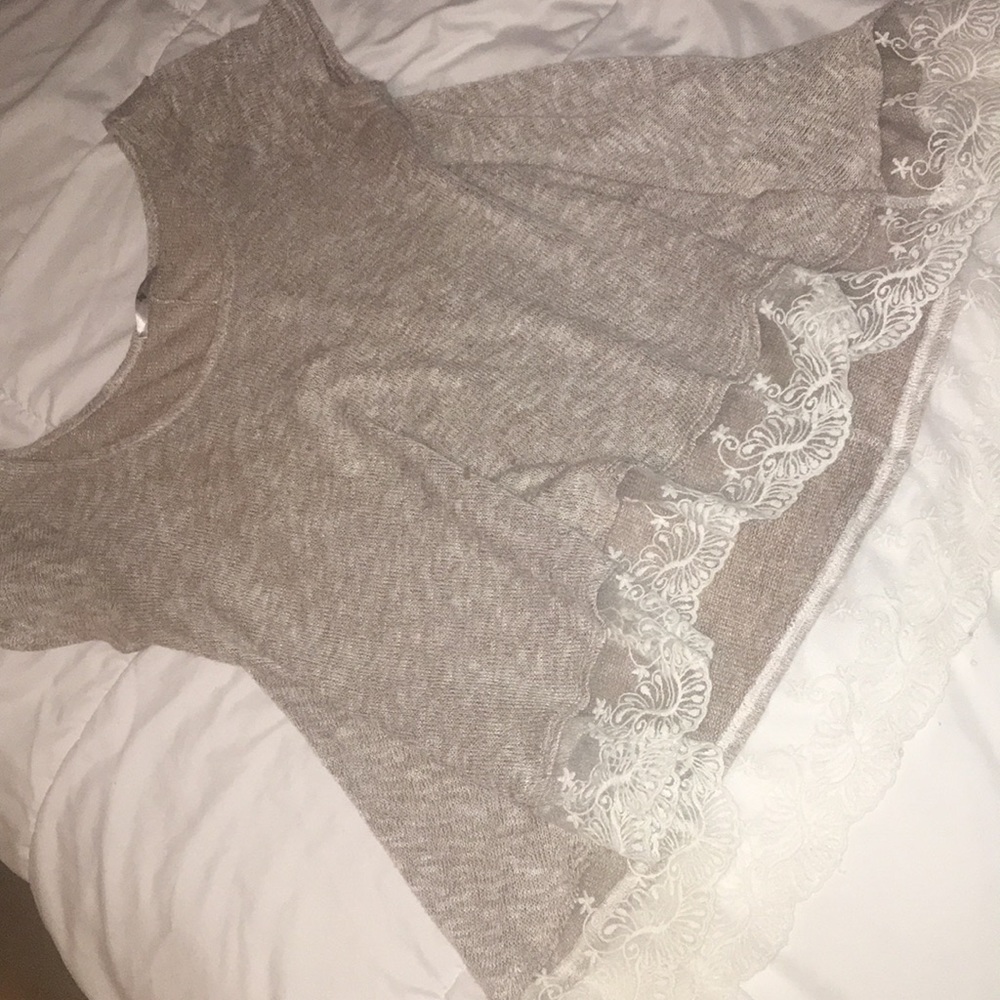 Lace trim top